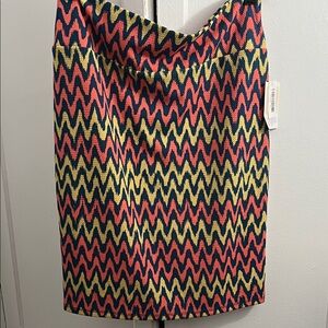 LuLaRoe Cassie pencil skirt vibrant zigzag